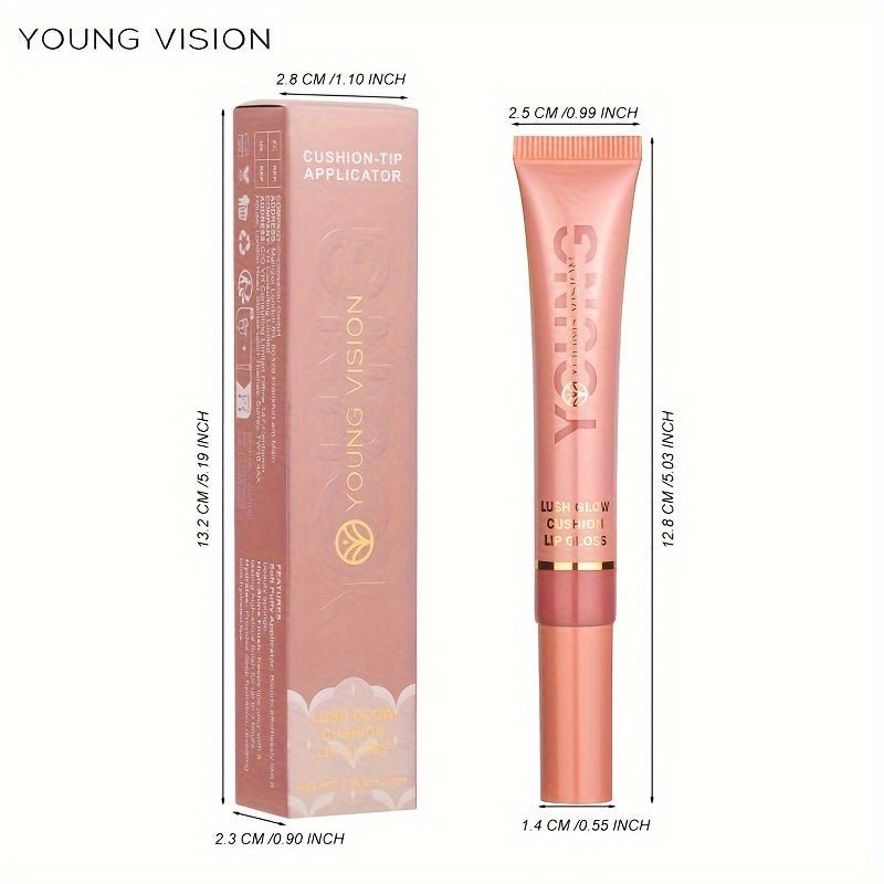 New Glossy Lip Gloss With Plush Brush - l3roma