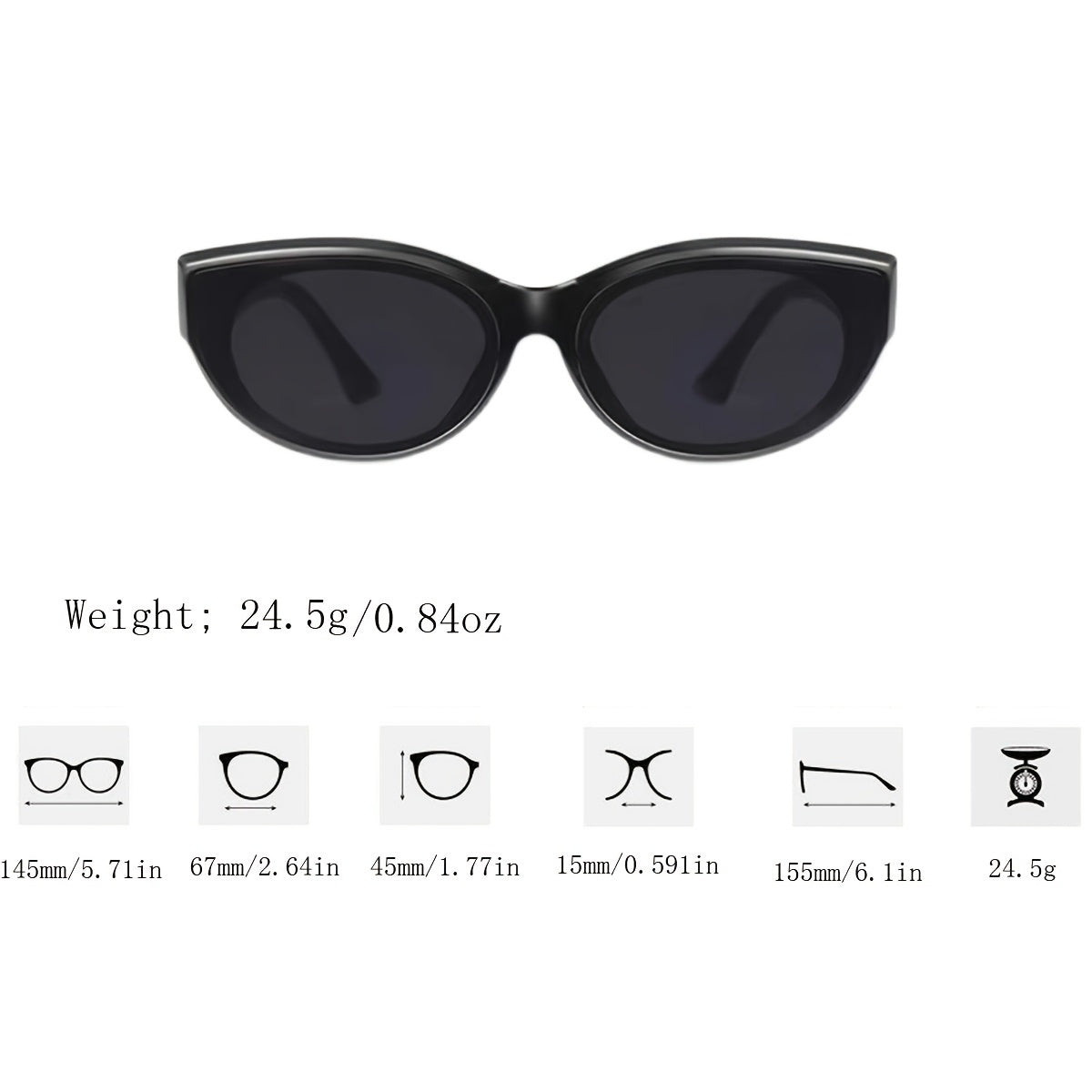 Black Cat Eye Fashion Glasses for Women - l3roma