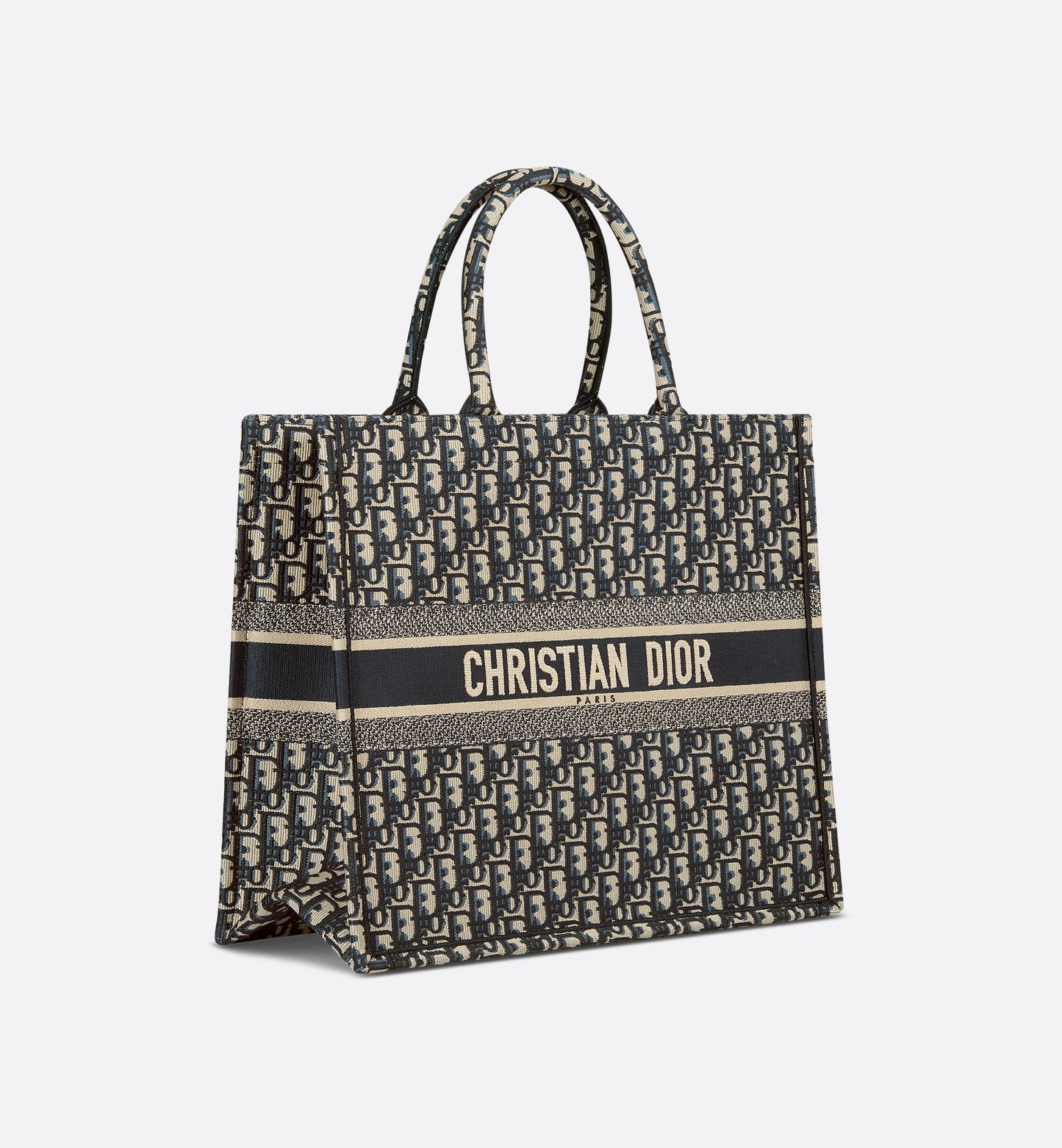 Dior Ecru Blue Book Tote - l3roma