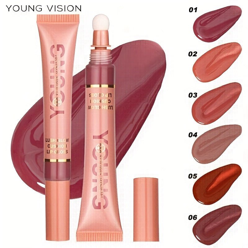 New Glossy Lip Gloss With Plush Brush - l3roma