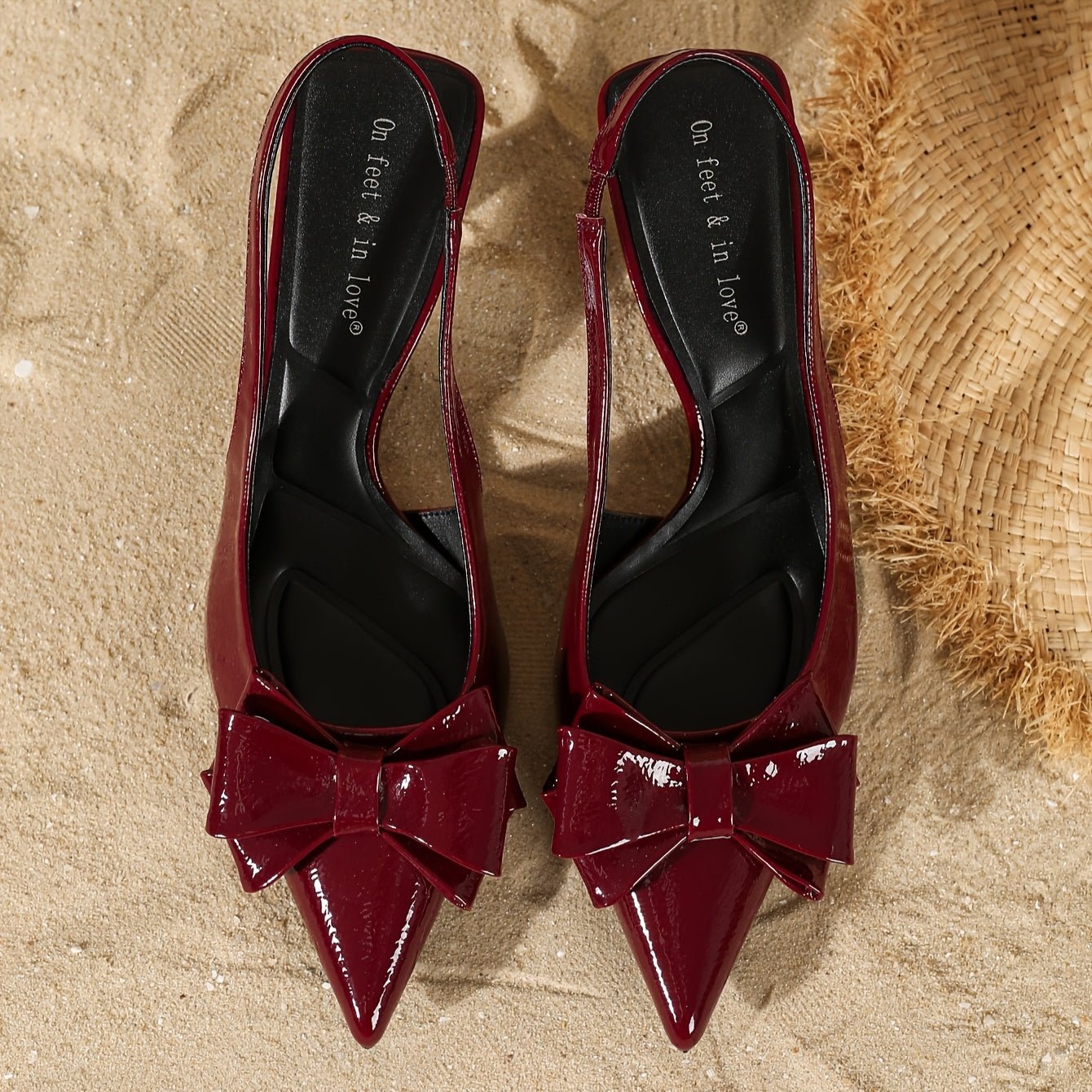 Women's Elegant Red Bowknot Pointed - Toe High Heels - l3roma