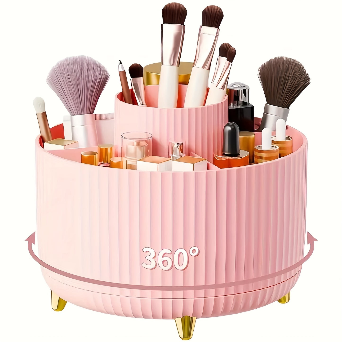 360° Rotating Makeup Organizer - l3roma