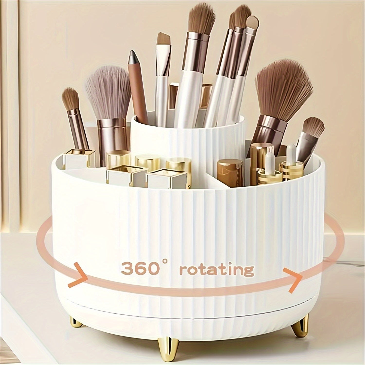 360° Rotating Makeup Organizer - l3roma