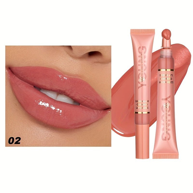 New Glossy Lip Gloss With Plush Brush - l3roma