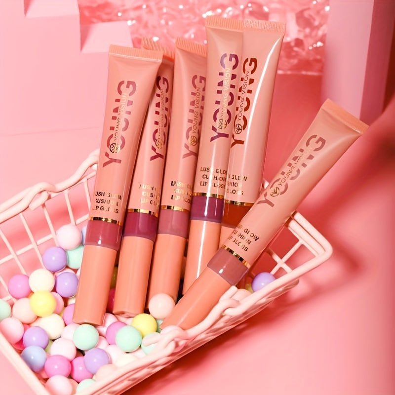 New Glossy Lip Gloss With Plush Brush - l3roma